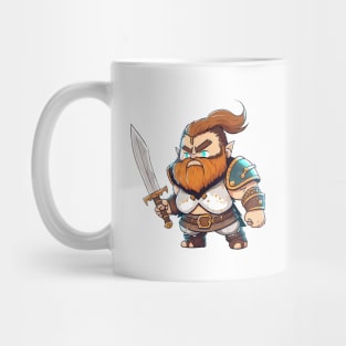 dnd dwarf warrior Mug